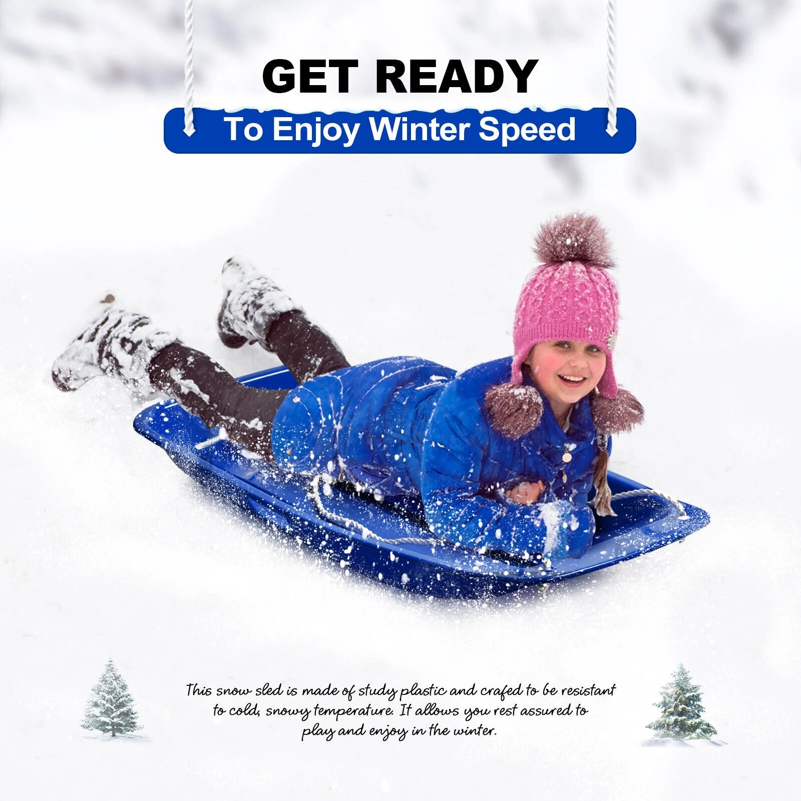 35in Plastic Snow Sled M446296