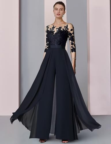Lace Appliques Chiffon Jumpsuit Z767643