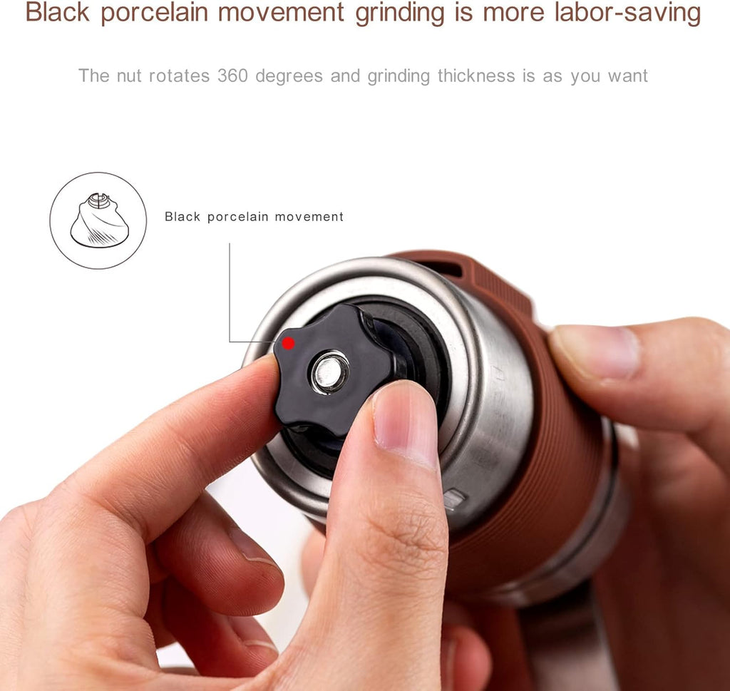 Portable Mini Stainless Steel Manual Coffee Grinder with Adjustable Settings K573