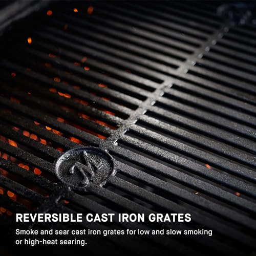 Black Digital Charcoal Grill, Griddle and Smoker with 800 Cooking Square Inches D374