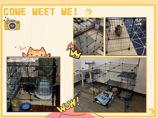 3-Tier Metal Wire Cat Cage K8544