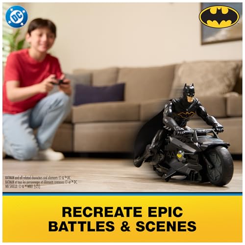 Batman Remote Control Batcycle with 12" Batman Action Figure V2158