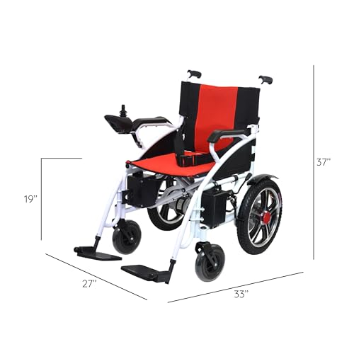 Foldable Power Wheelchair with Dual Motor (Red) B737949
