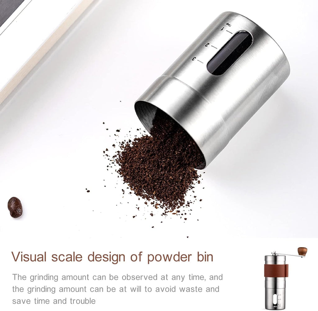 Portable Mini Stainless Steel Manual Coffee Grinder with Adjustable Settings K573