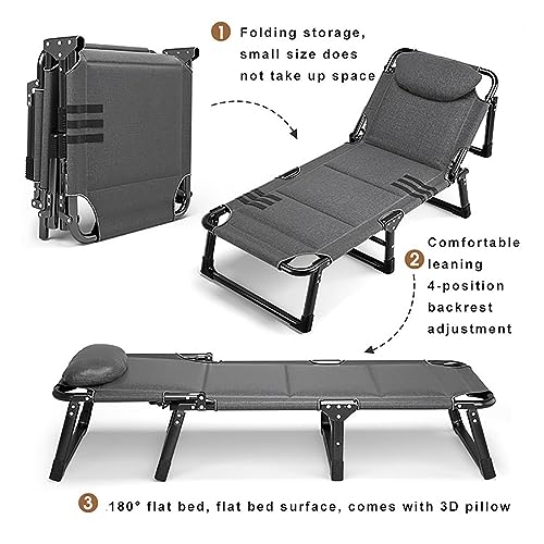 Portable Folding Camping Cot with Pillow P382324