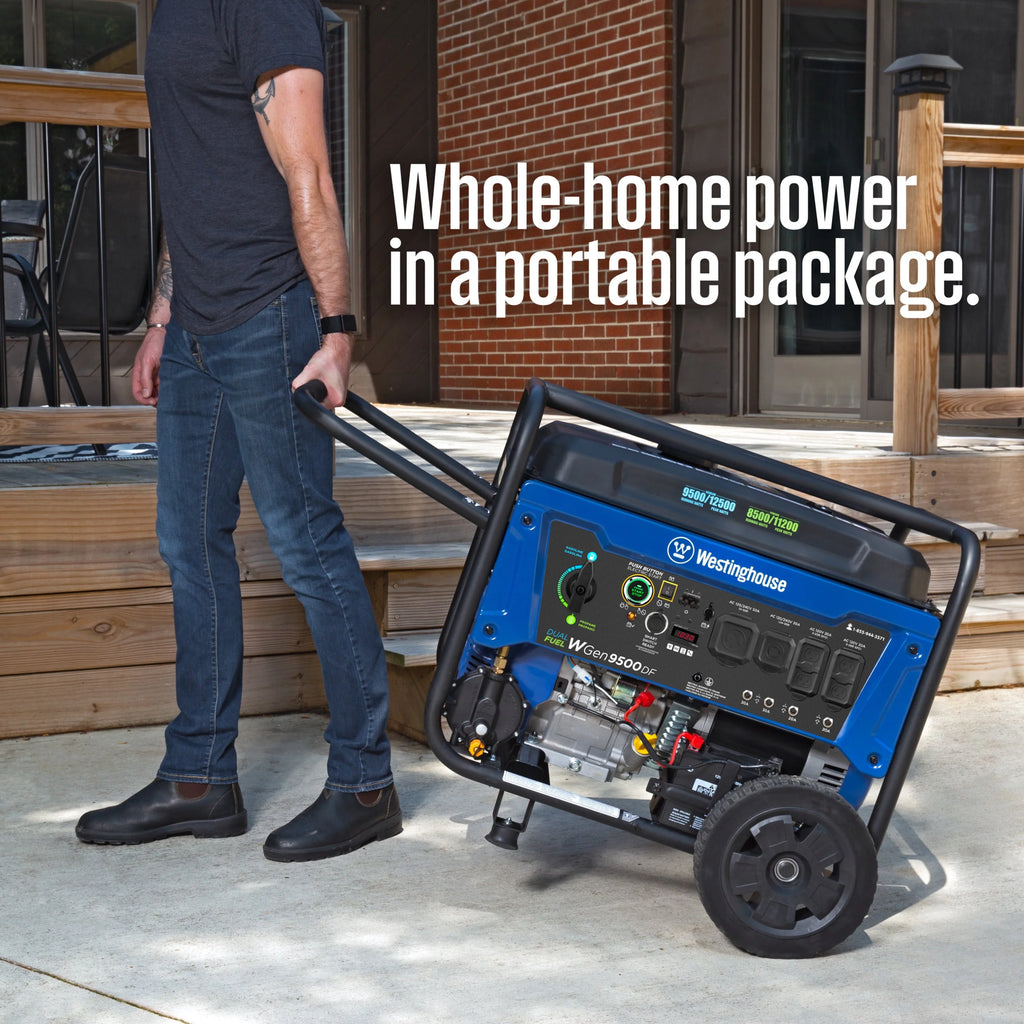 12,500 Peak Watt Dual Fuel Portable Generator with Electric Start F213