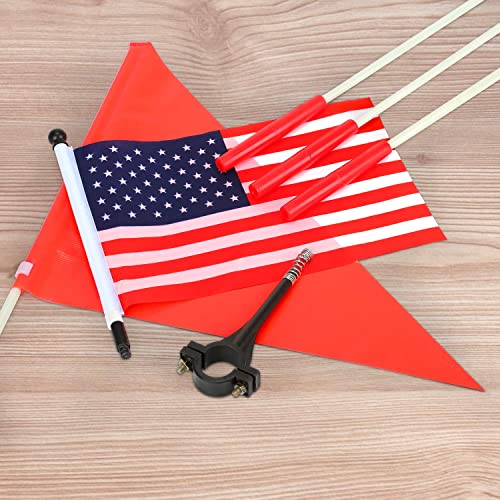 6 Foot Heavy Duty Fiberglass Bike Flag Pole with Tear-Resistant Polyester Flag G1719