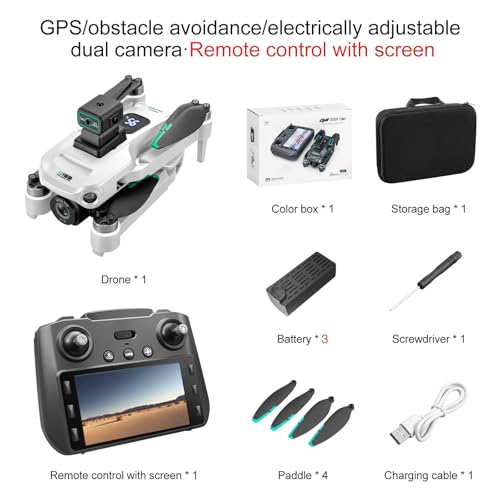 White 4K GPS UHD Drone with Camera Y189423