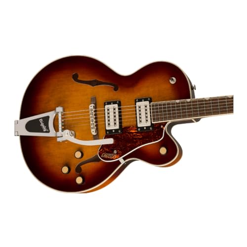 Havana Burst Hollowbody Electric Guitar with Bigsby S295