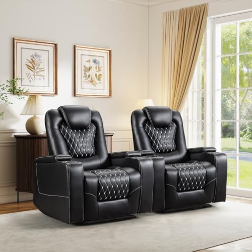 Red PU Leather Power Recliner Chair with USB Ports and Cup Holders Z7913