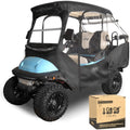 4 Passenger Golf Cart Enclosure with 4-Sided Clear Window 420D Rain Cover A169