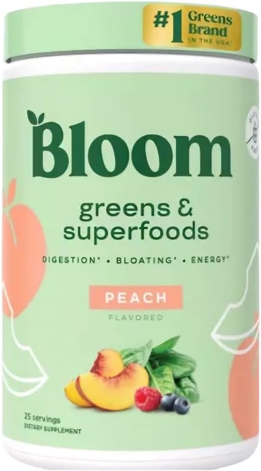 25 Servings Greens and Superfoods Peach Powder V873500
