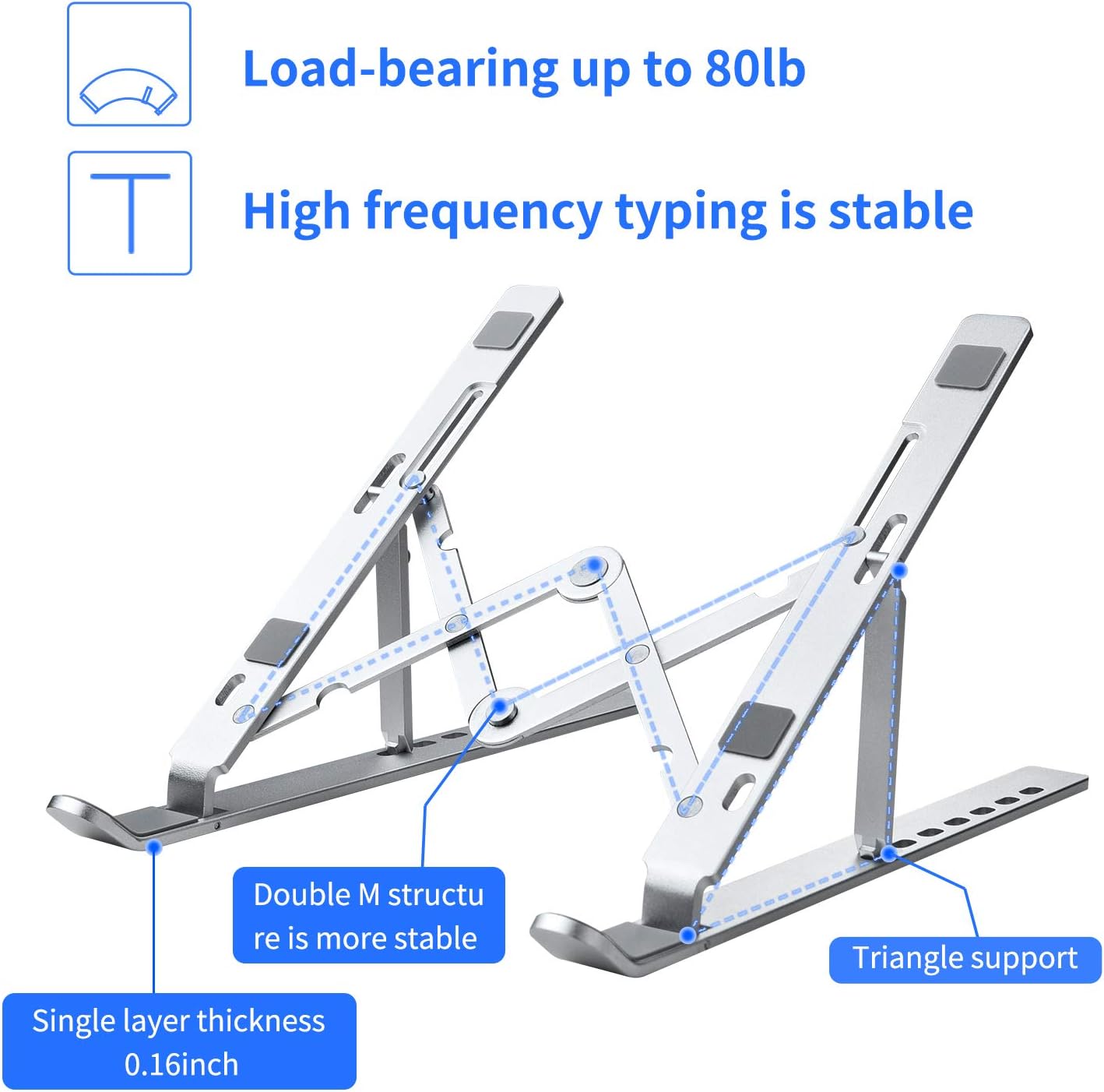 Adjustable Aluminum Laptop Stand 2pcs W85820