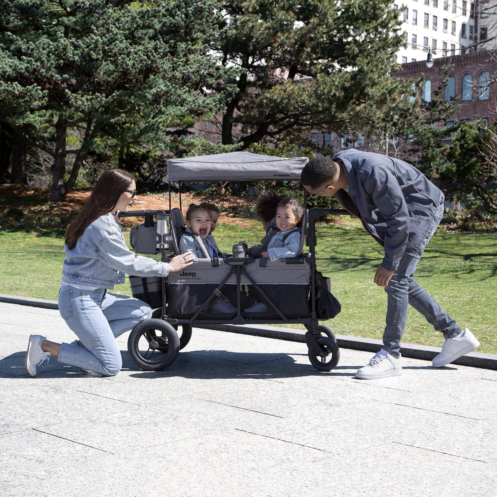 Grey 4 Seater Stroller Wagon P885697
