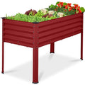 Galvanized Raised Garden Bed Metal Elevated Planter Box Dark Green J5724