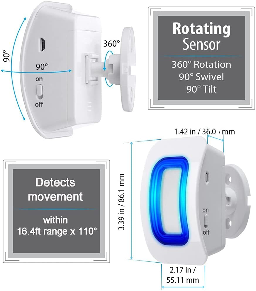 Wireless Motion Sensor Alert Alarm with 3 Receiver and 2 Monitor Motion J330823