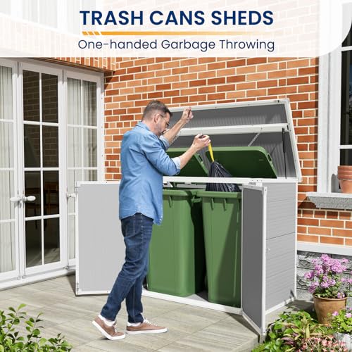 41 Cu Ft Outdoor Resin Storage Shed with Floor H7219