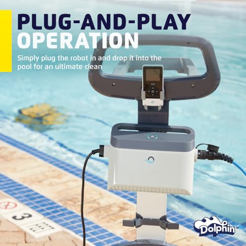 Automatic Robotic Pool Vacuum Cleaner with Remote Control and Caddy F124958