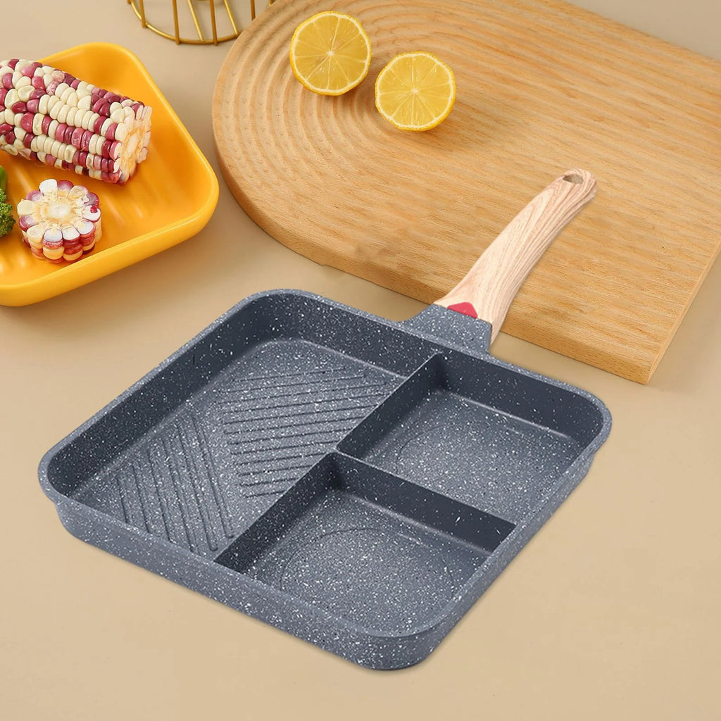 3 Section Nonstick Divided Grill Frying Pan Z10443