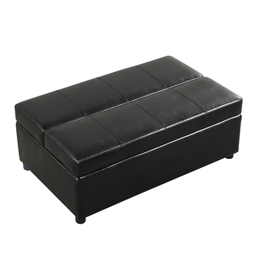 Light Gray Ottoman Folding Bed with Mattress E84945