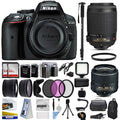 Nikon D5300 D5600 DSLR Digital Camera with AF-P 18-55mm VR 55-200mm VR Lens 128GB MC Case Battery Charger E2645
