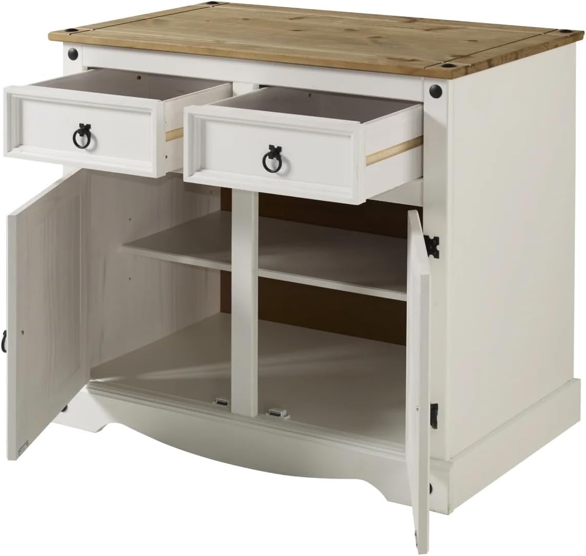 White Distressed Wood Buffet Sideboard K4368