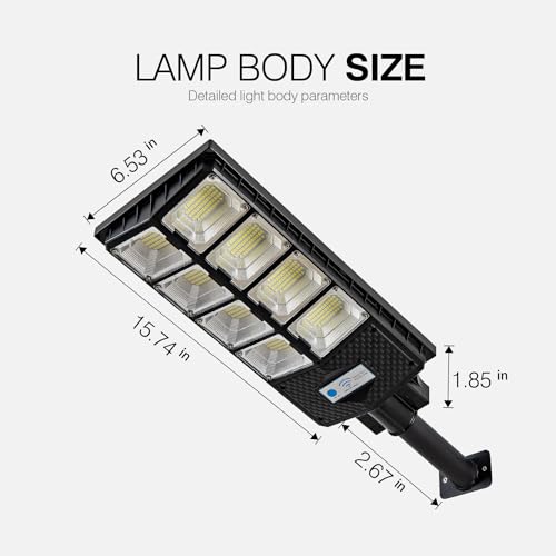 80000LM Dusk to Dawn Solar LED Flood Light with Motion Sensor and Remote Control P63947
