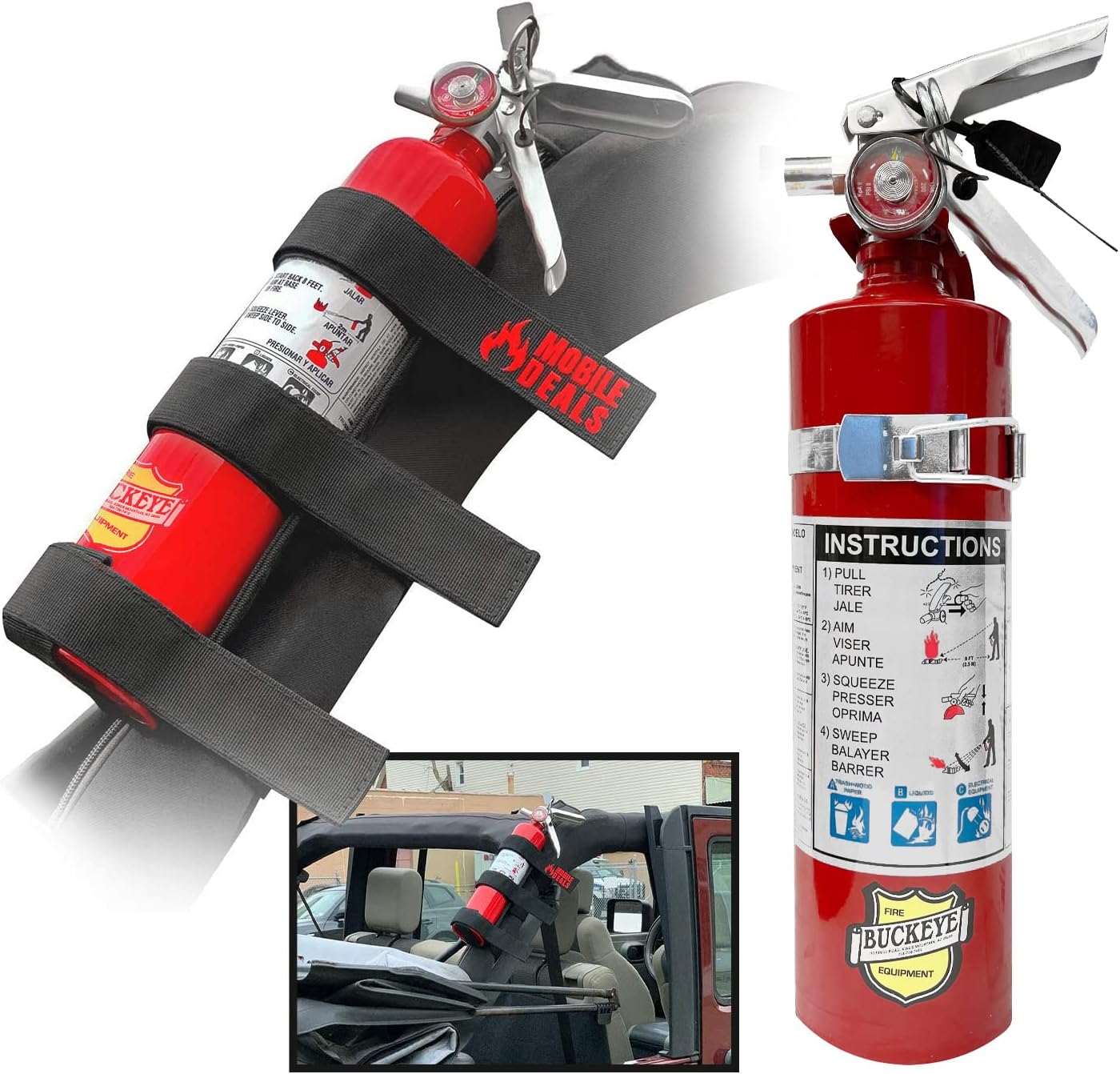 2.5 lbs Dry Chemical Fire Extinguisher with Vehicle Bracket D35300