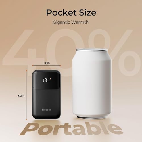 Rechargeable Electric Hand Warmers with Heat Levels and Display W3565
