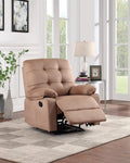 Peat Color Plush Microfiber Motion Recliner Chair N560