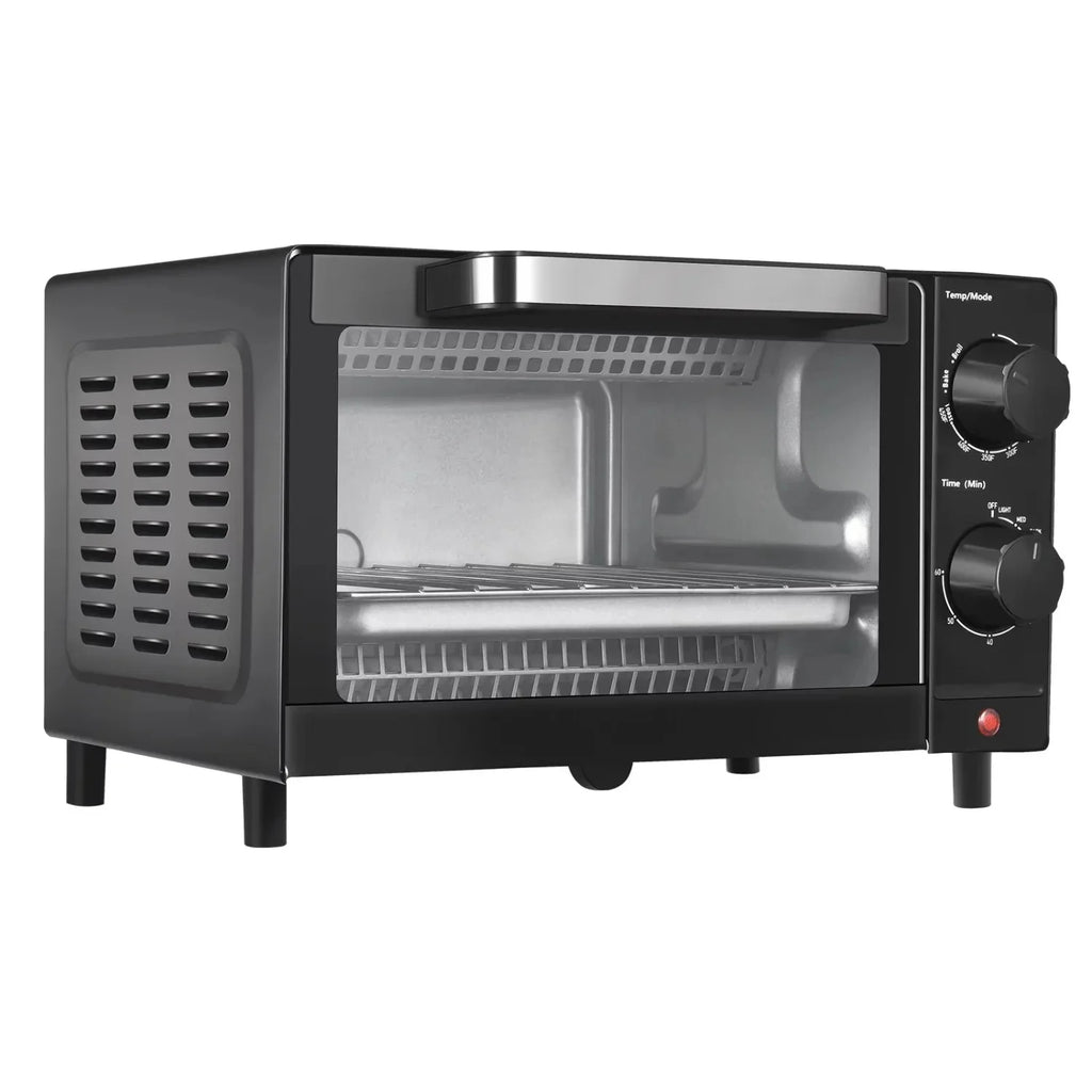 4-Slice Toaster Oven with Baking Rack and Pan in Black T77750