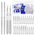 44 Pcs High Carbon Steel Surgical Scalpel Blades with Handle C130