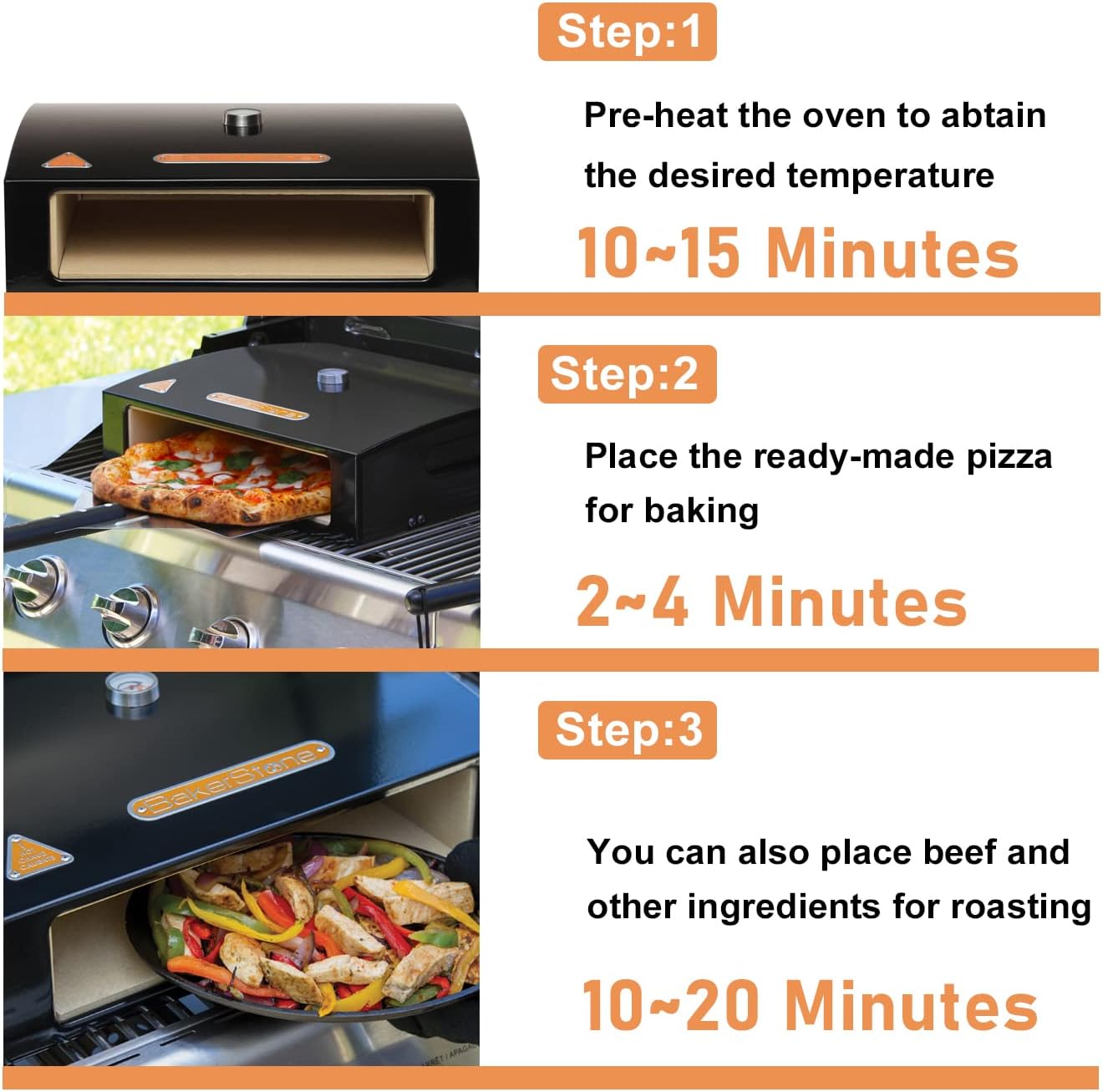 Pizza Oven Box Kit with Wood Pizza Peel, Turning Peel M1818