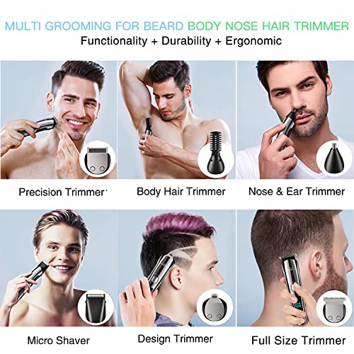 Beard Trimmer, IPX7 Waterproof Cordless Electric Razor with LED Display I82759