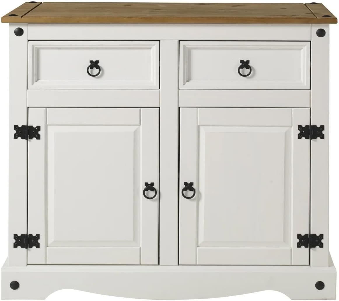 White Distressed Wood Buffet Sideboard K4368