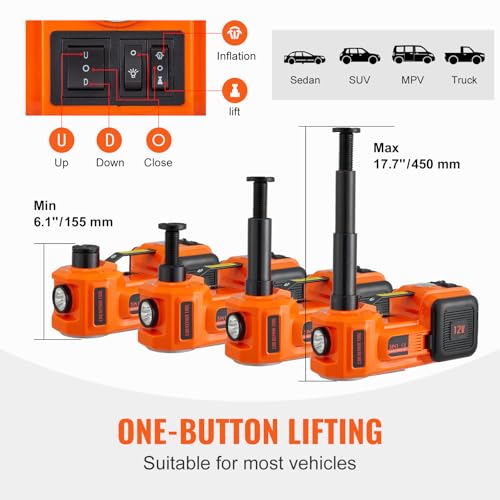 5 Ton Electric Hydraulic Car Jack with Impact Wrench U715777