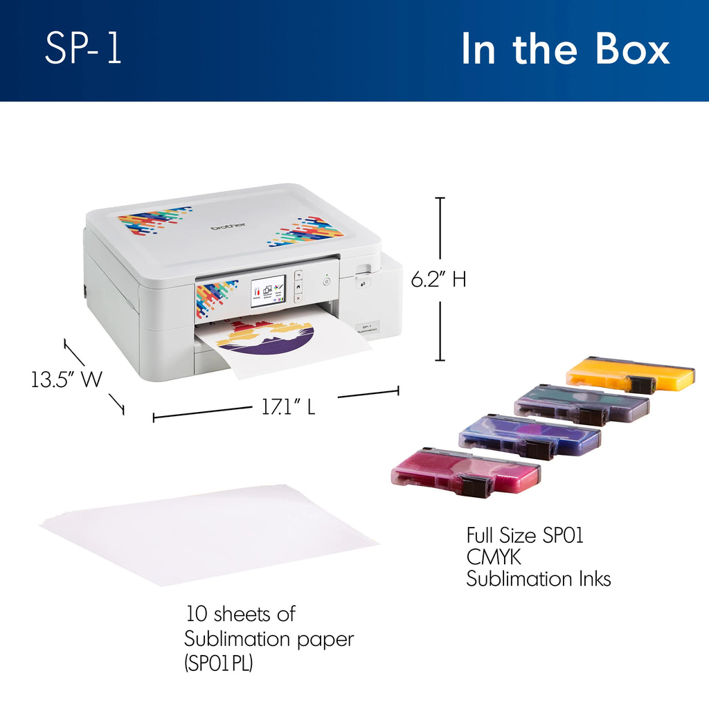 Sublimation Printer and 4-Color Sublimation Ink Cartridge Set B283