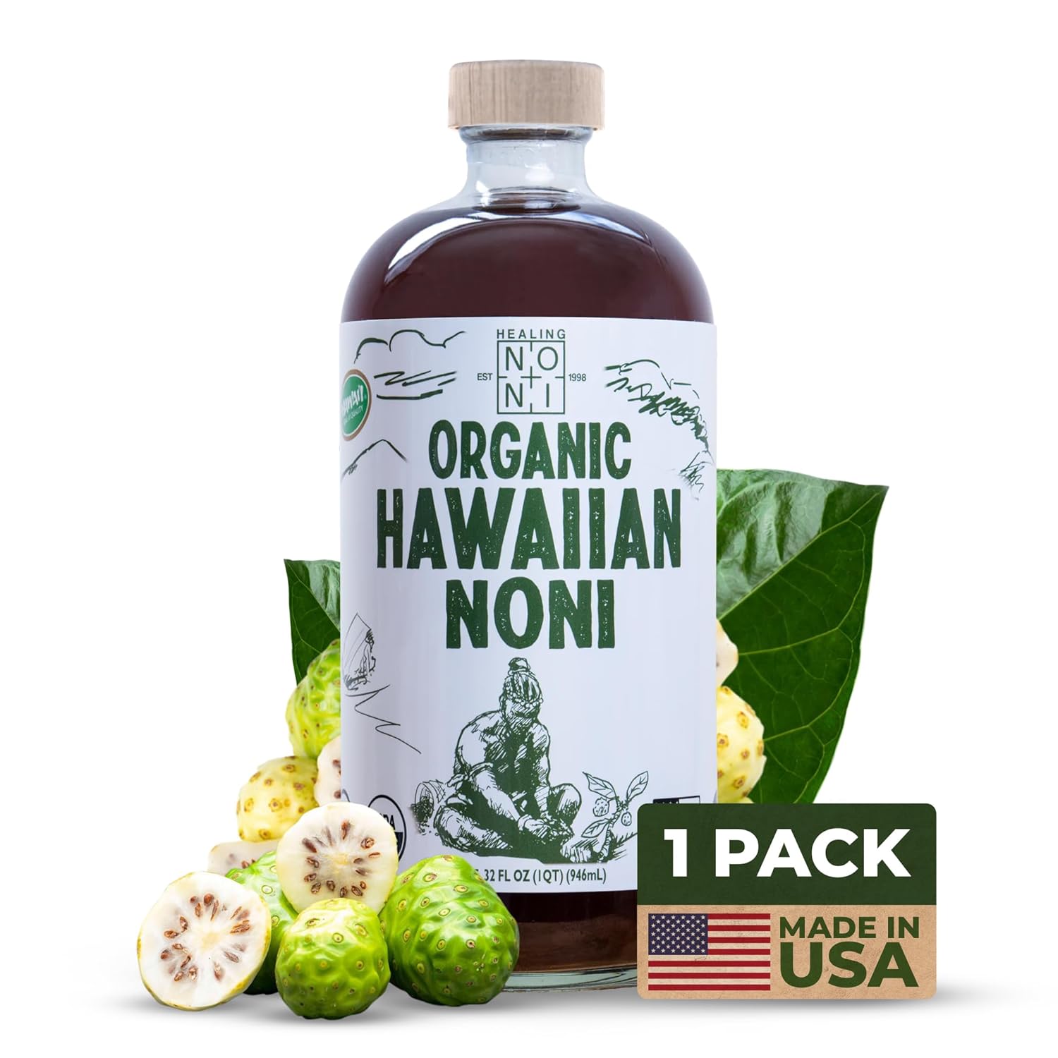 100% Pure Hawaiian Organic Noni Juice U3268
