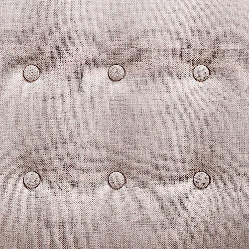 Beige Linen Fabric Accent Armchair S22587