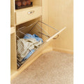 Tilt Out Hamper Basket, Satin Nickel F384446