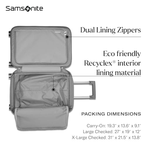 Silver Shimmer 19" Lightweight Hardside Carry-On Luggage E8684