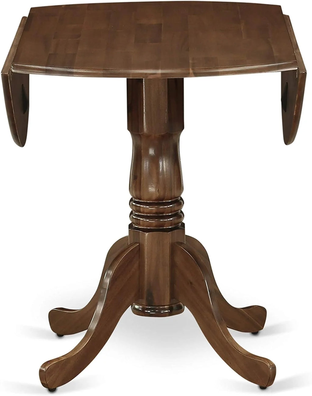 3 Piece Dinette Set with Round Table with Dropleaf and 2 Light Tan Linen Fabric Parsons Dining Chairs P438