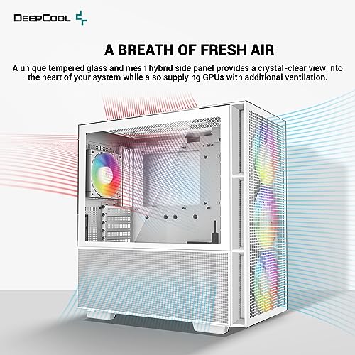 High-Airflow Mid-Tower ATX PC Case with Tempered Glass Side Panel F338750