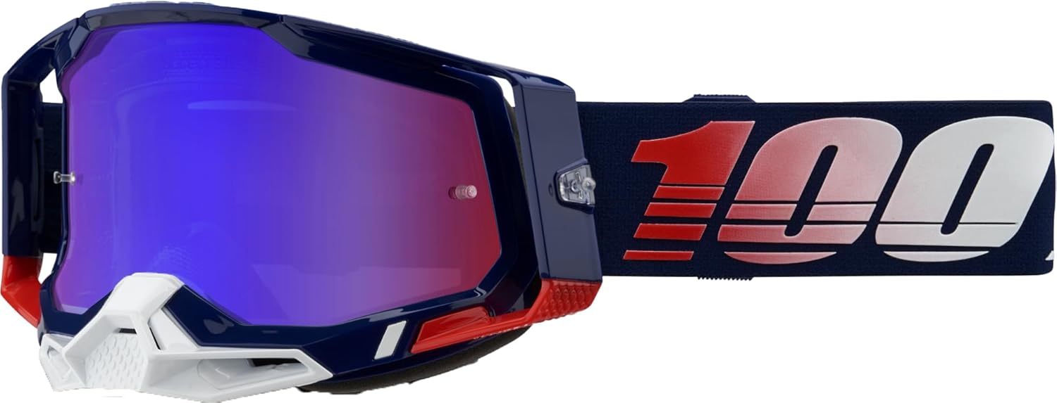 Mountain Bike & Motocross Goggles Mirror Red/Blue Lens Z147