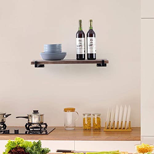 6 Pcs Black 8 Inch Industrial Iron Shelf Brackets Z531