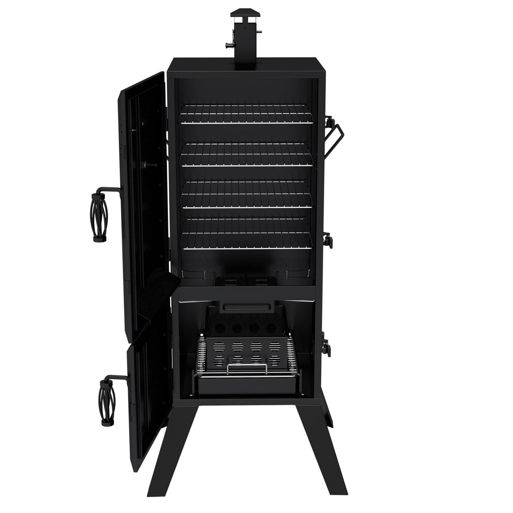 Black Vertical Charcoal Smoker K60090