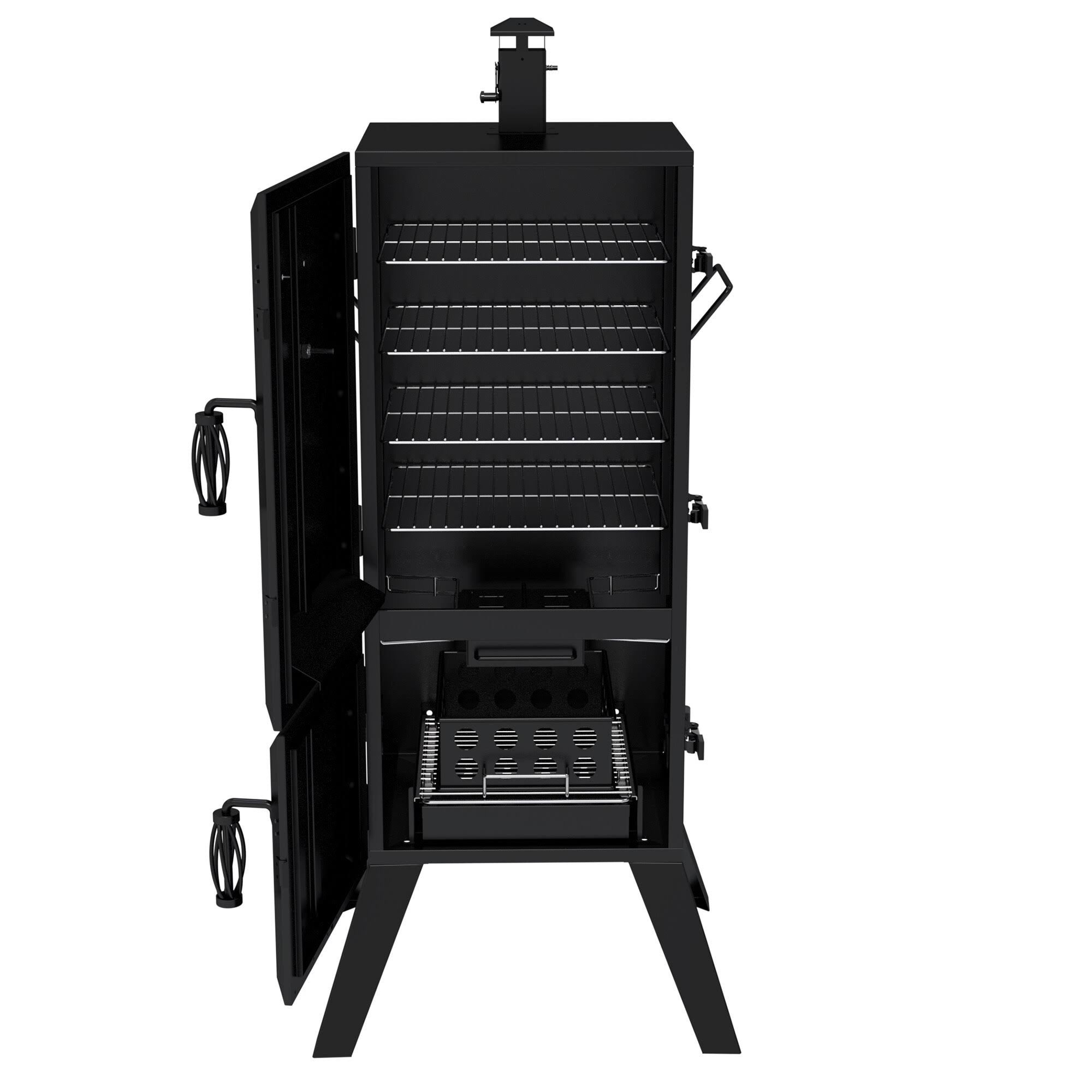 Black Vertical Charcoal Smoker K60090