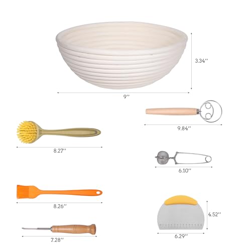 9 Inch Round Bannetons Bread Making Kit N875