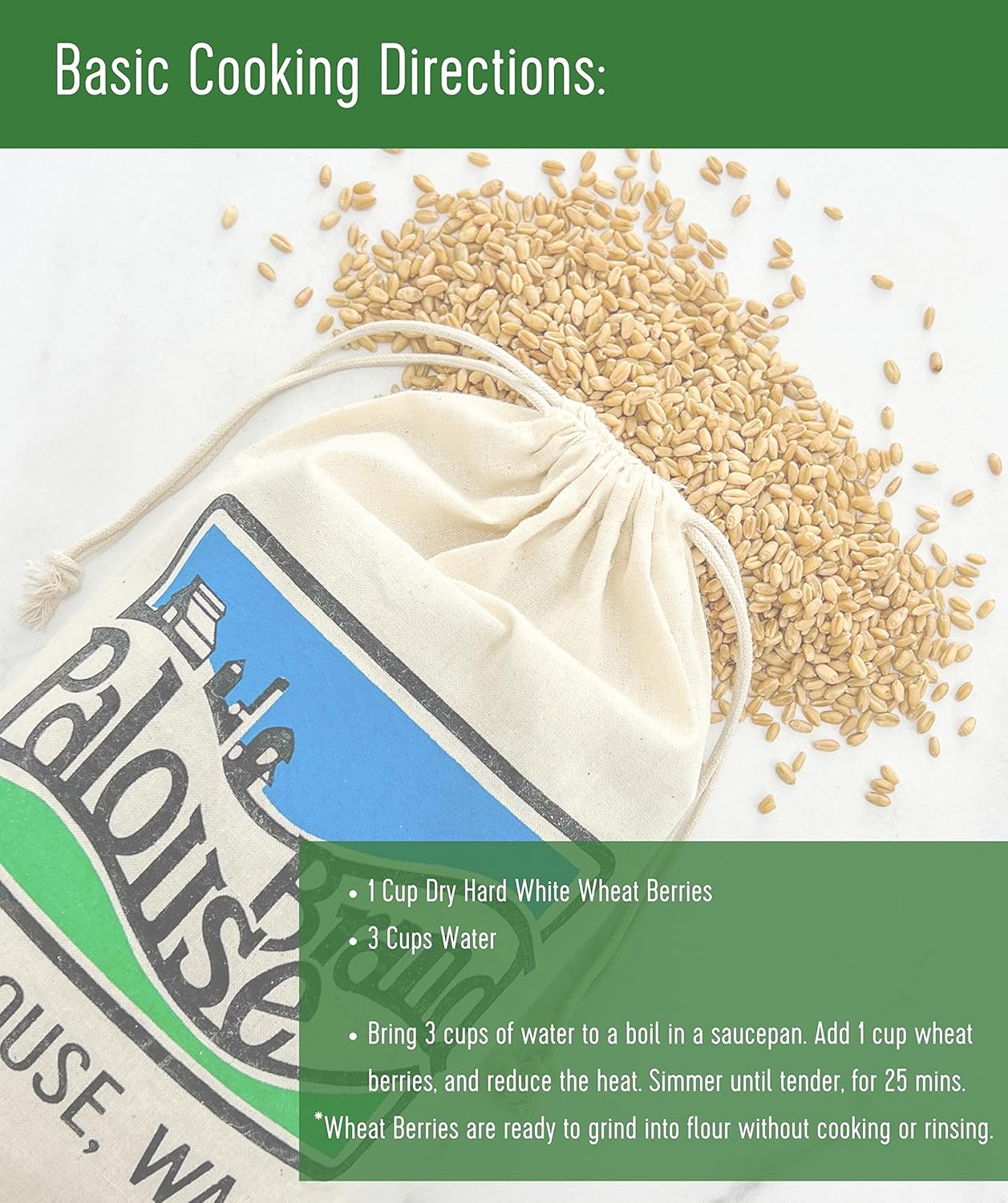 Hard White Wheat Berries 100 LBS Non-GMO Kosher X381519