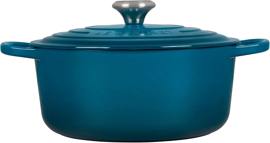 Enameled Cast Iron Round Dutch Oven, 5.5 qt., Deep Teal V258